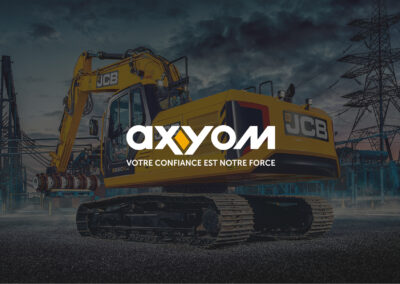 Axyom : Site internet pour un spécialiste de la location et vente de véhicules BTP en Normandie