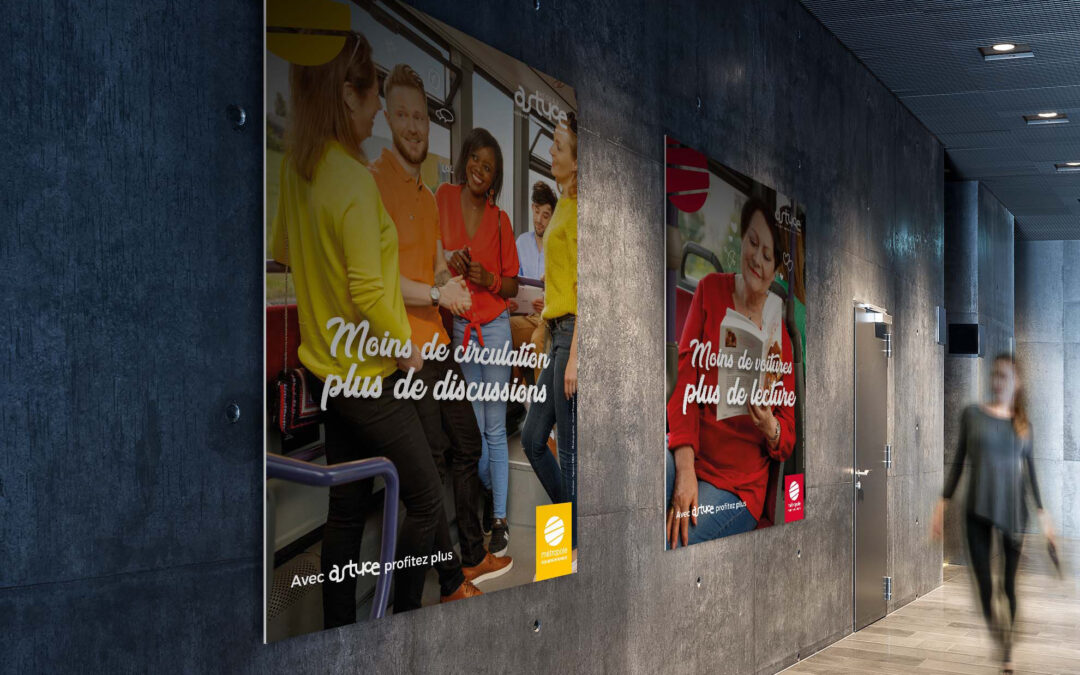 Réseau Astuce : Campagne publicitaire pour les services de transport en commun à Rouen